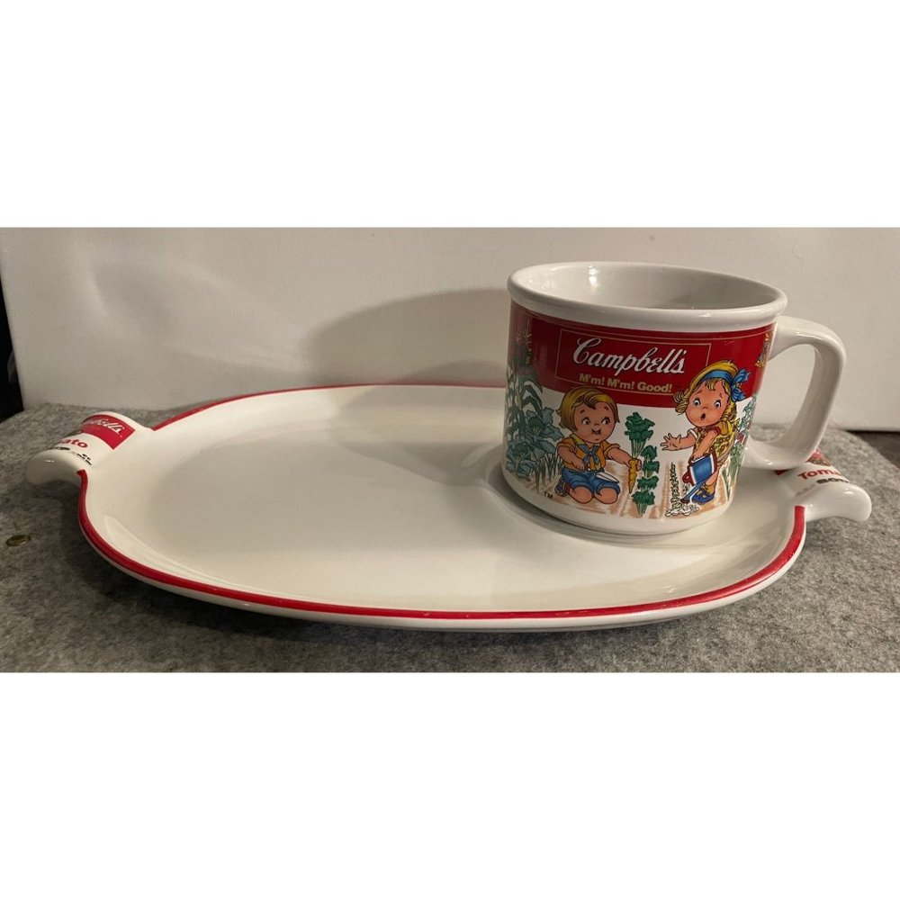 Campbells Lunch Plate and Soup Cup, Cup is 1998 and Plate is 1994   # 1645